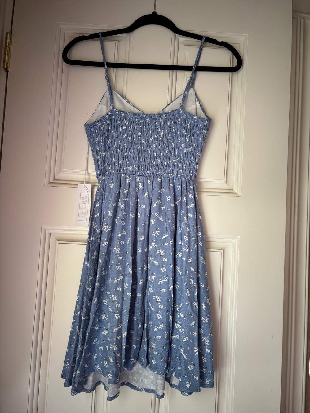 Sienna Sky Blue Floral Smocked Mini Sundress